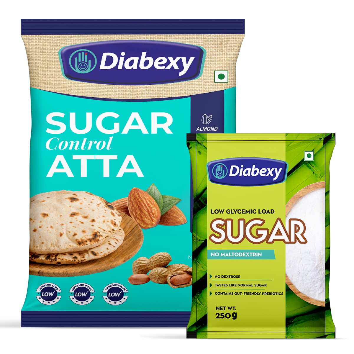 Diabexy Atta Sugar Control for Diabetes1kg with Diabexy Sugarfree Sweetener- 250g