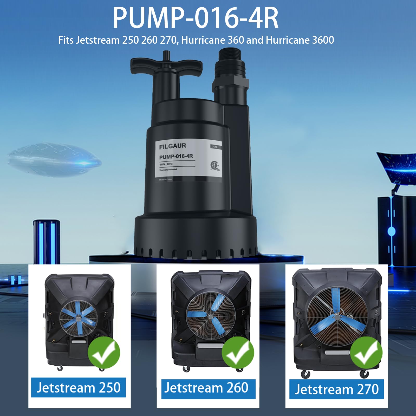 FILGAUR PUMP-016-4R Replace PARPMP01710A Pump for Evaporative