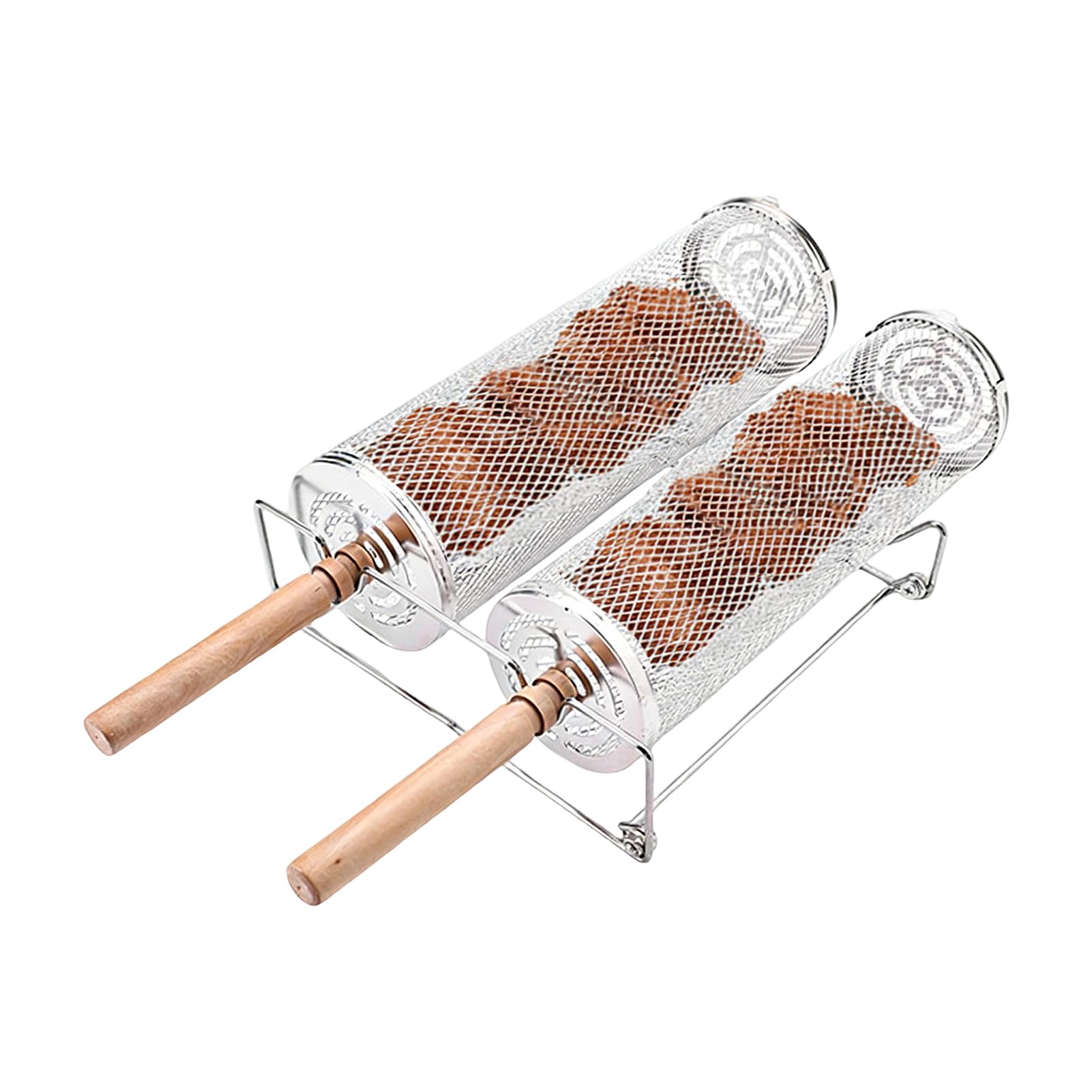 Soporte de acero inoxidable para verduras de barbacoa que evita caídas