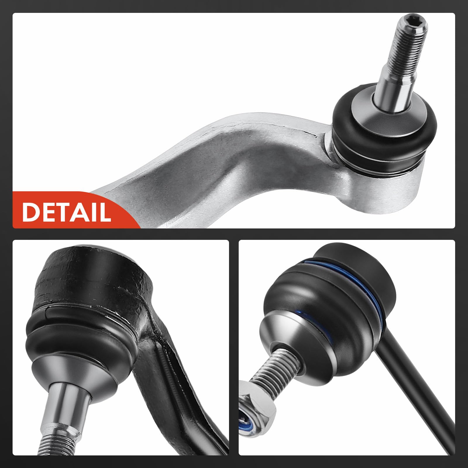 Frankberg 4x bracci trasversali + 2x barre di accoppiamento + 2x testine dei tiranti dell'asse anteriore Compatibile con Serie 5 E60 2001-2010 Serie 5 Touring E61 2004-2010 Replace# 31126760181