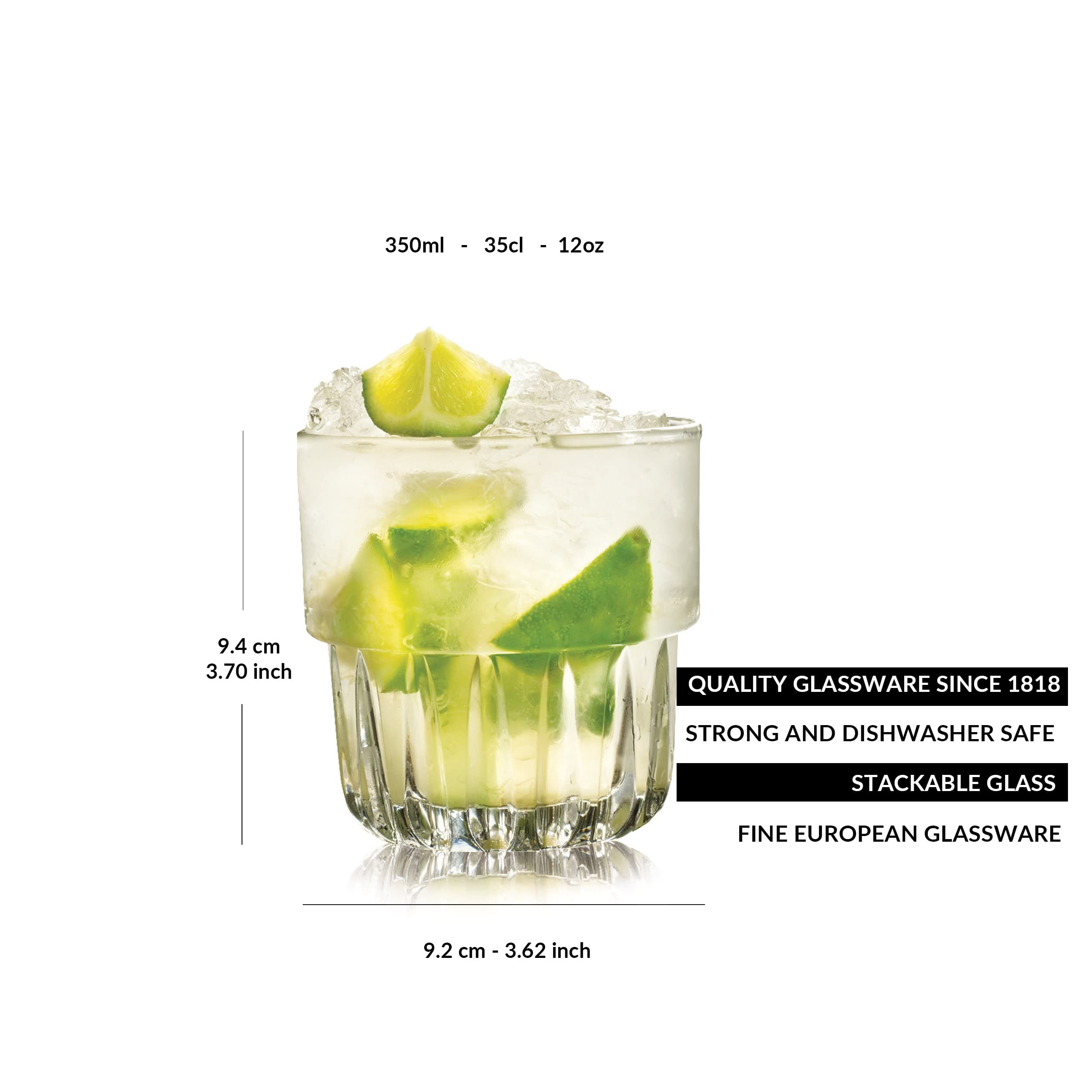 Bicchieri Long Drink Libbey Everest - Set Da 6, 350ml, Vetro Pressato, Impilabili, Lavabili In Lavastoviglie - Foto 8