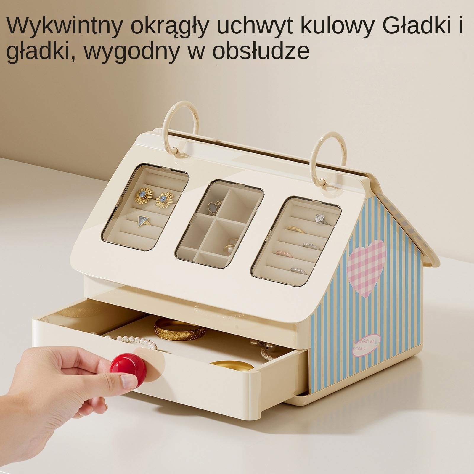 Organizer Na Biżuterię I Kolczyki Urocze Domkowe Wielofunkcyjne Pudełko Z | Pudełko Na Pierścionki I Ozdoby Dla Dzieci Córki Rodziny Przyjaciół Na Bransoletki Naszyjniki Biurko