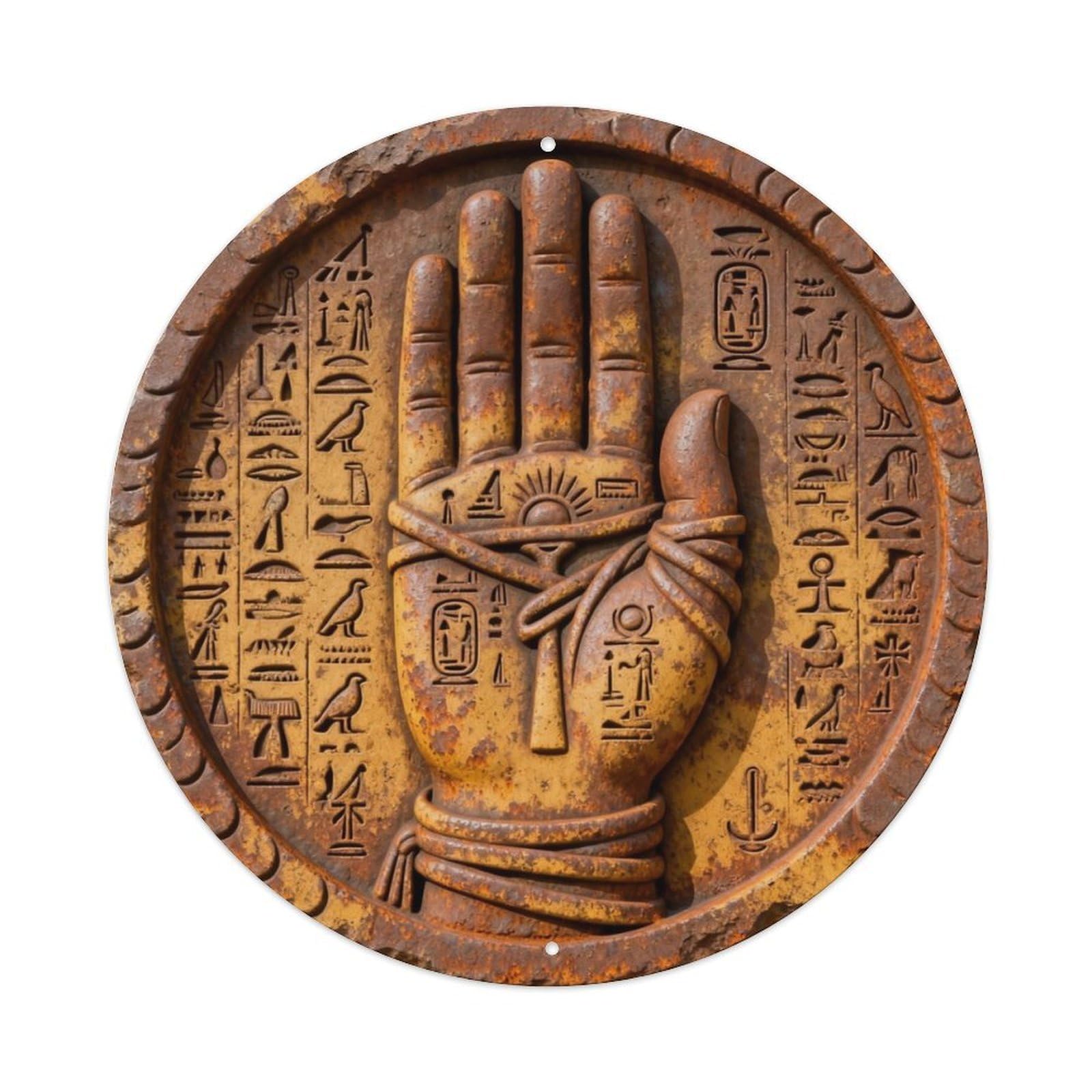 Egypt Geb God Of Earth Hieroglyph Rune Metal Tin Sign Plaque