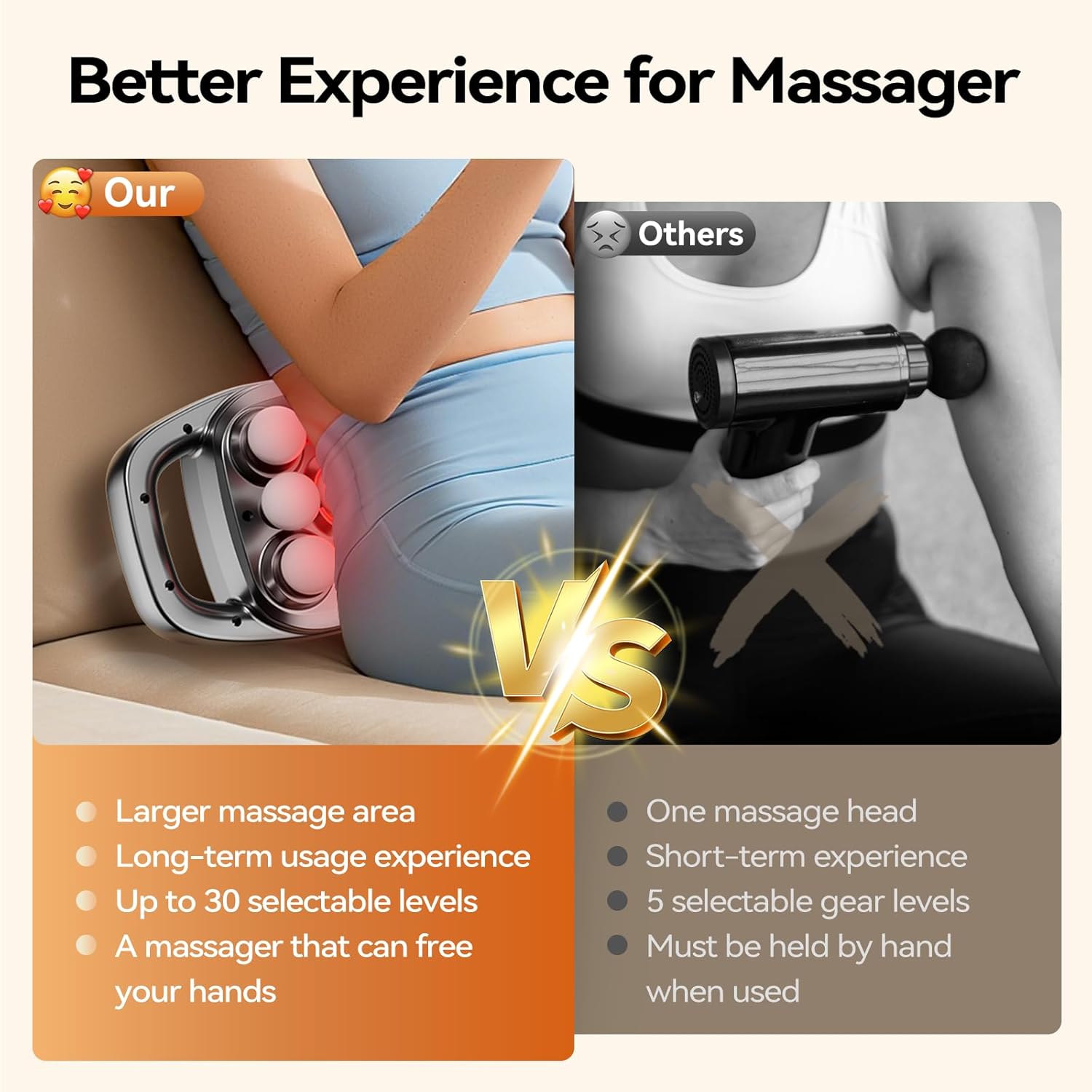 Gurui 12 Heads Massage Gun Deep Tissue with 3 Model & 30 Levels, Cordless Quiet Back Massager for Pain Relief Deep Tissue, Neck Massager Birthday Gifts for Men