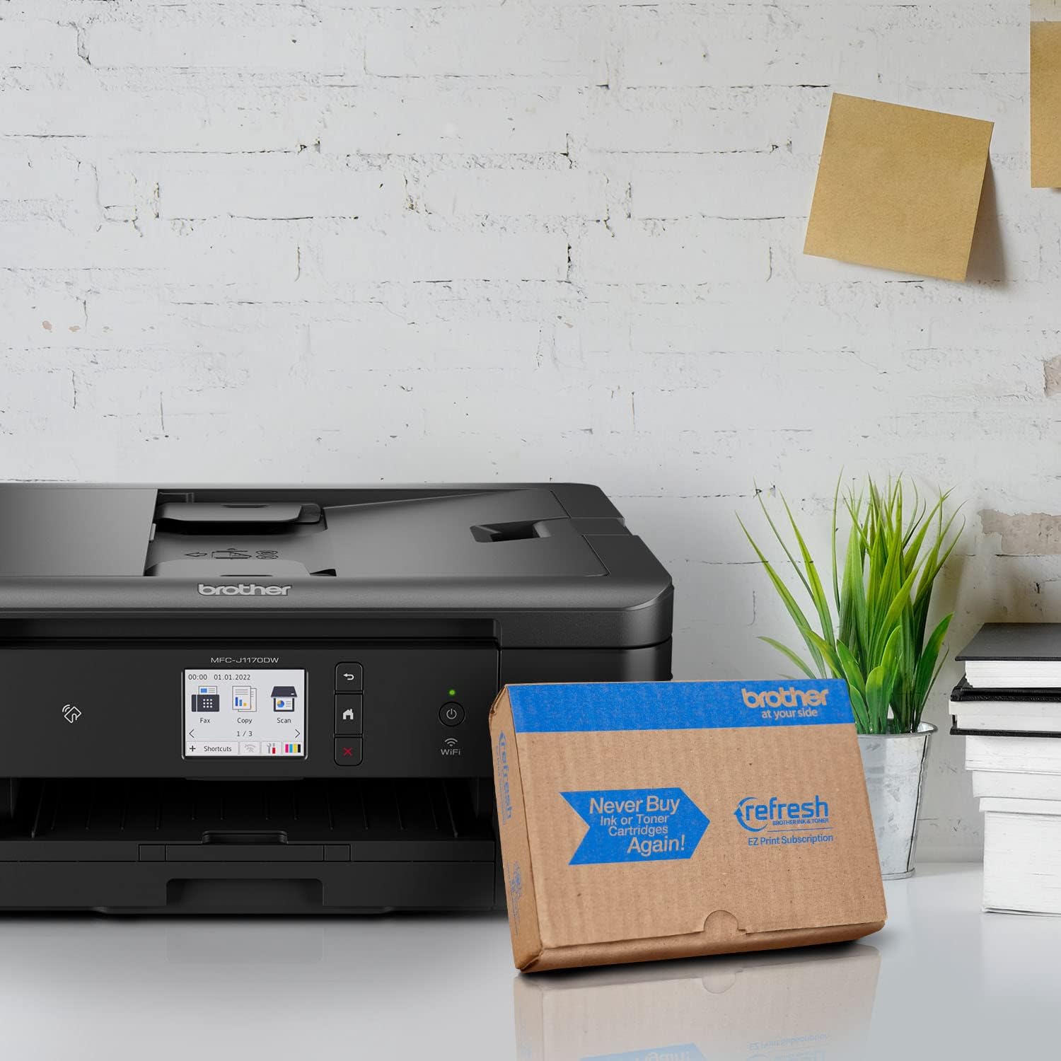 Brother MFC-J1170DW Wireless Color Inkjet All-in-One Printer with Mobile Device Printing, NFC, Cloud Printing & Scanning, Refresh Subscription and  Dash Replenishment Ready : Office Products