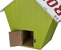 Vista 7 de Glitzhome 10.75 ''H colgante Birdhouse madera lavada verde placa jardín pájaro casa para exteriores