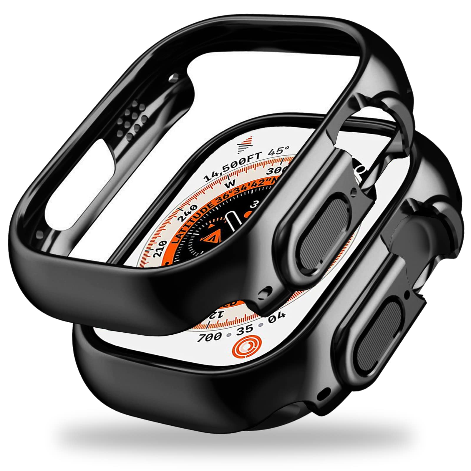 Miimall Compatible for Apple Watch Ultra/Ultra 2 49mm Case Women Men Electroplating PC Hard Bumper [Without Screen Protector] Slim Shockproof