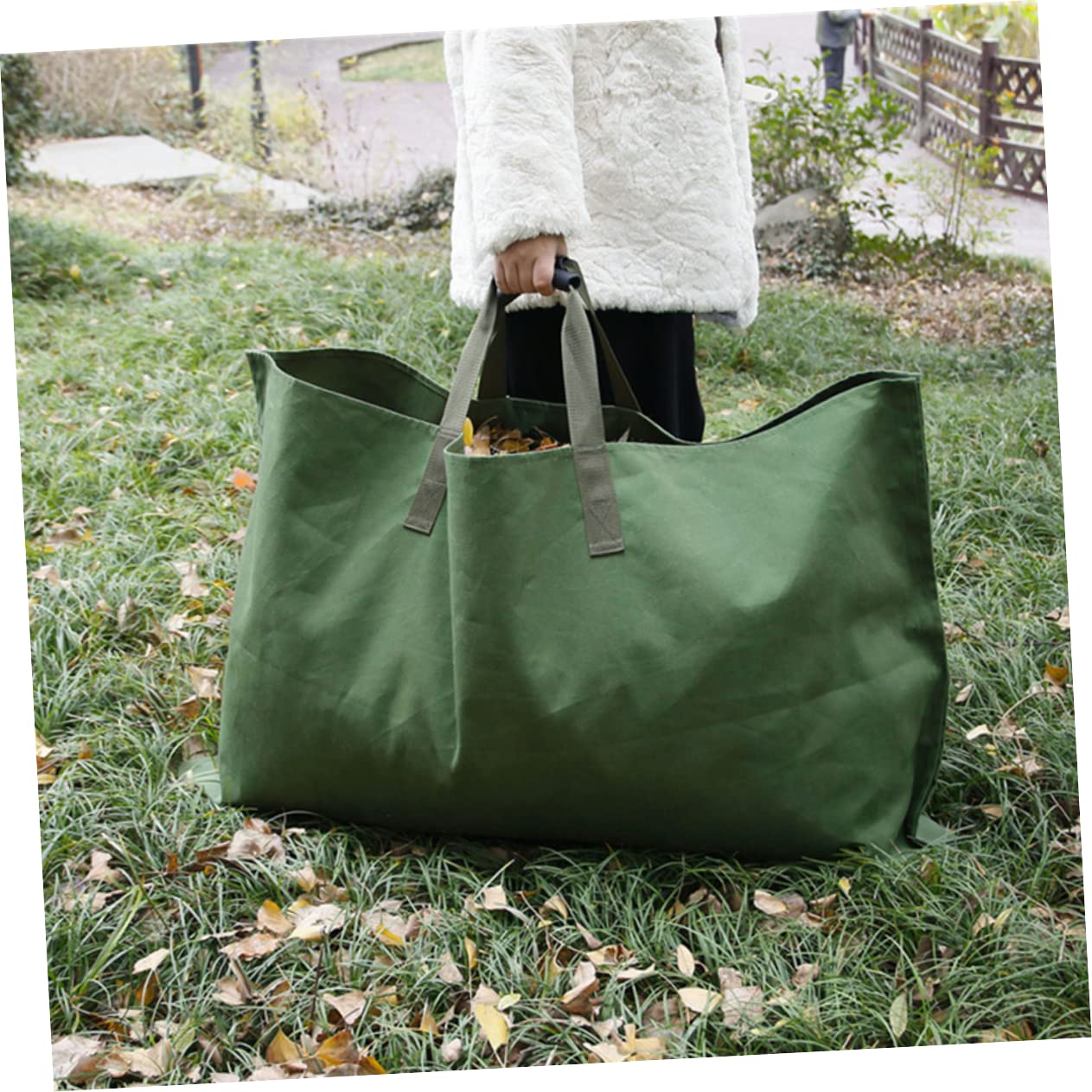 Bolsa Para Guardar De Jardín De Gran Capacidad Bolsa Para Desechos De Contenedor Recolección De Residuos De Jardín De Jardines y Limpieza De Caídas