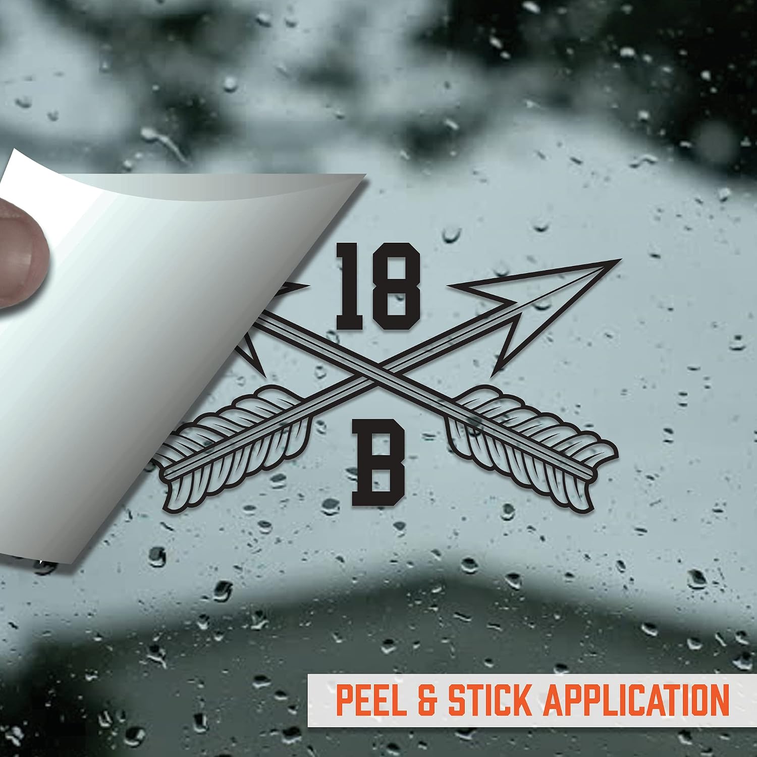 10-Pack Inkfidel 18B Special Forces Weapons Sergeant Crossed Arrows Vinyl Decal (Black)