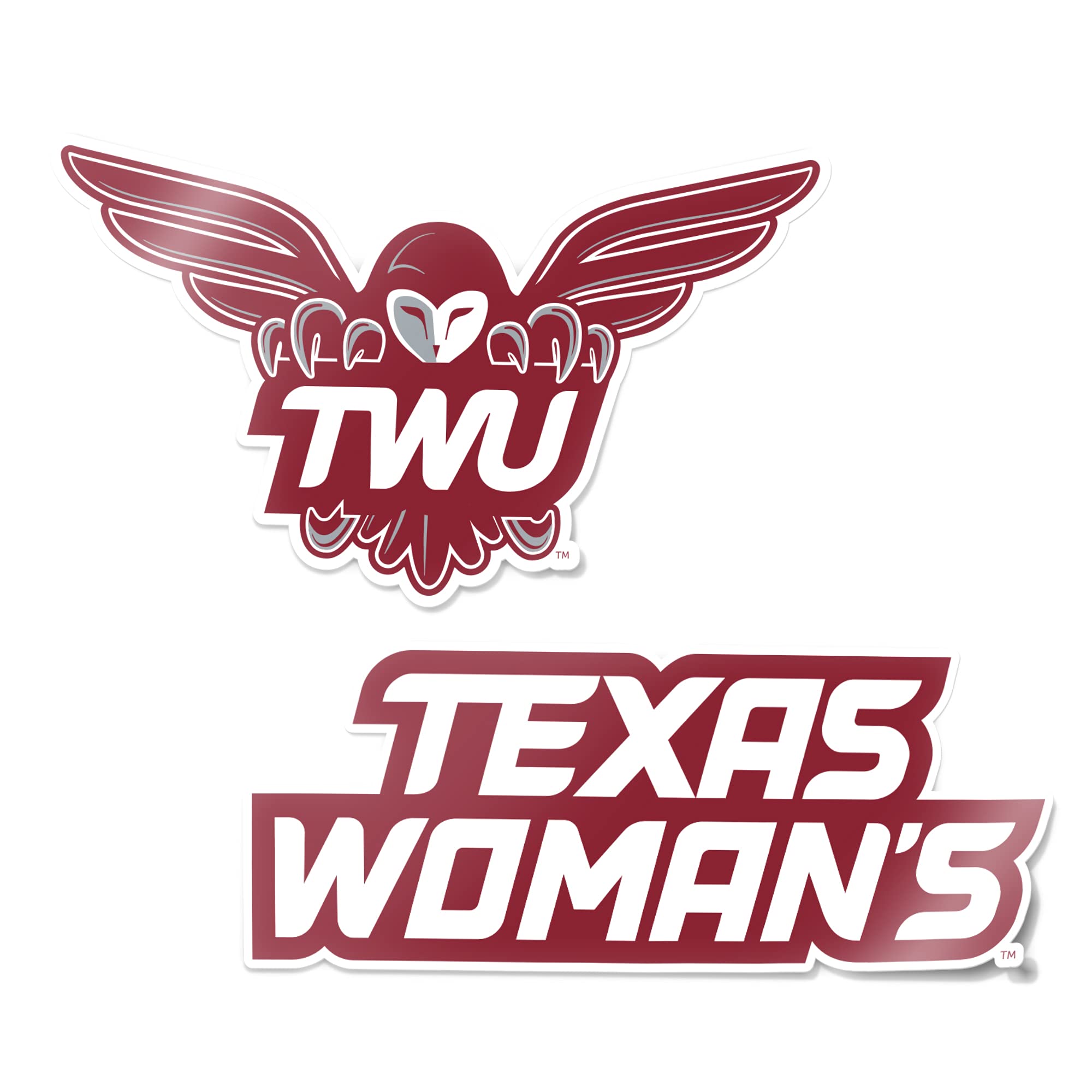 Desert Cactus Texas Woman's University Decal - State Border Vinyl Sticker For Laptop & Car