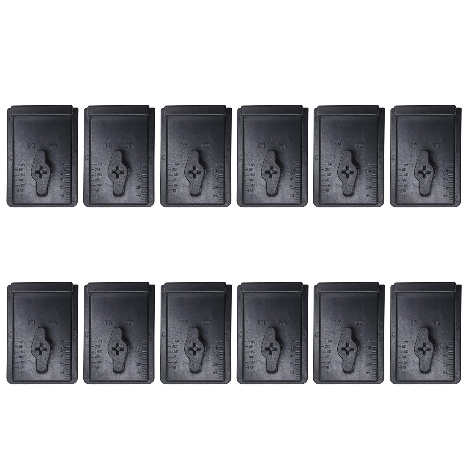 Alloneslife Black 12Pcs Flooring Spacers 1/4 To 1Inch (6-25Mm) Adjustable Stable Wide Base Professional Laminate Wood Plank Floor Floor Leveling