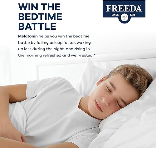 Miniatura 5 de FREEDA Melatonina - Masticables sin azúcar de 1 mg - Suave ayuda para dormir para adultos y niños - Vegano, Kosher, sin gluten, sin OMG, apto para
