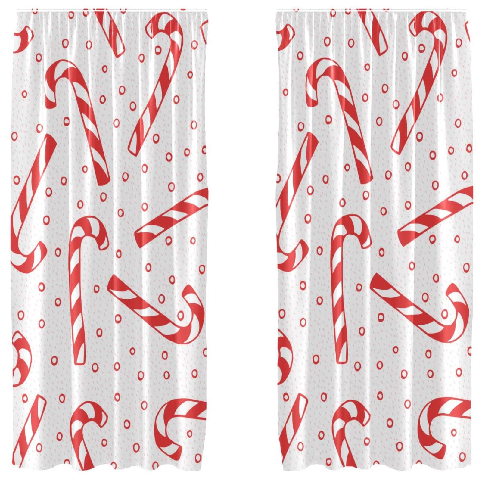 Juego de 2 cortinas navideñas de 139,7 x 213,4 cm estampadas para salón