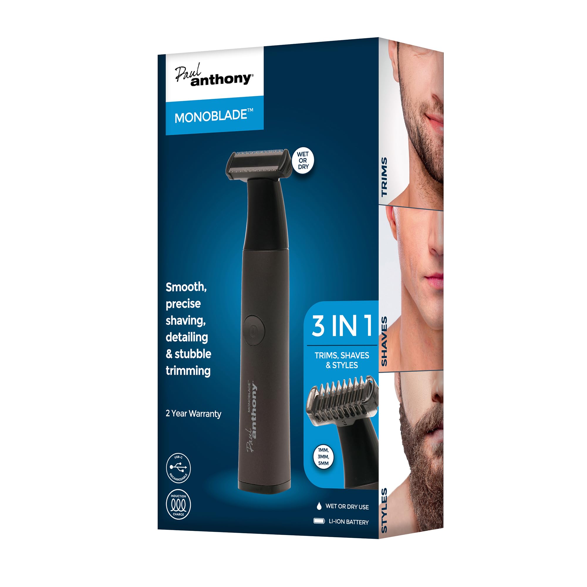 Paul Anthony 'Monoblade' Induction Shaver & Beard Trimmer