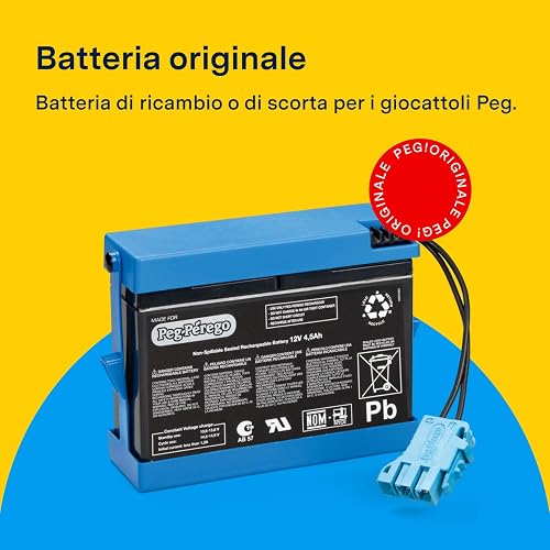 PEG Batteria 12V/4.5Ah - Ricambio Originale Ricaricabile per Veicoli Elettrici (Vespa) Peg Perego - 4