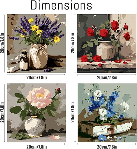 Miniatura 2 de FQOVKYN Kit de pintura por números para adultos y principiantes, kit de pintura acrílica de hongos para adultos por números en lienzo sin marco, kit