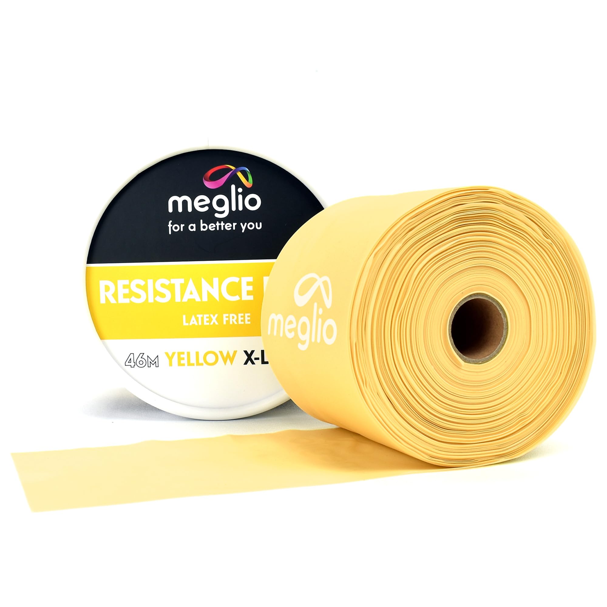 Fascia Di Resistenza Elastica - Rotolo Da 46 Metri Senza Lattice, Per Fitness, Riabilitazione E Allenamento Casa