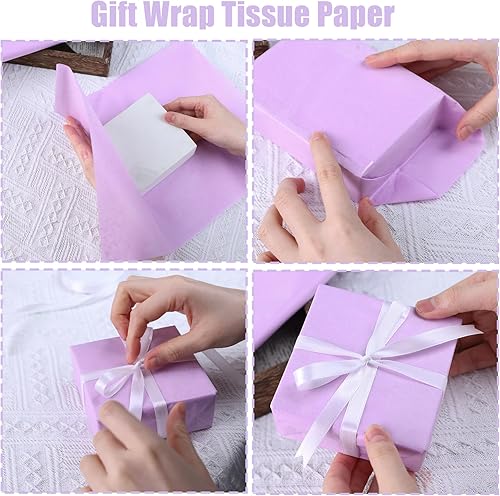 Miniatura 10 de Koogel 120 hojas de papel de seda marrón a granel, papel kraft de 14 x 20 pulgadas para envolver regalos, manualidades, decoración de vacaciones,