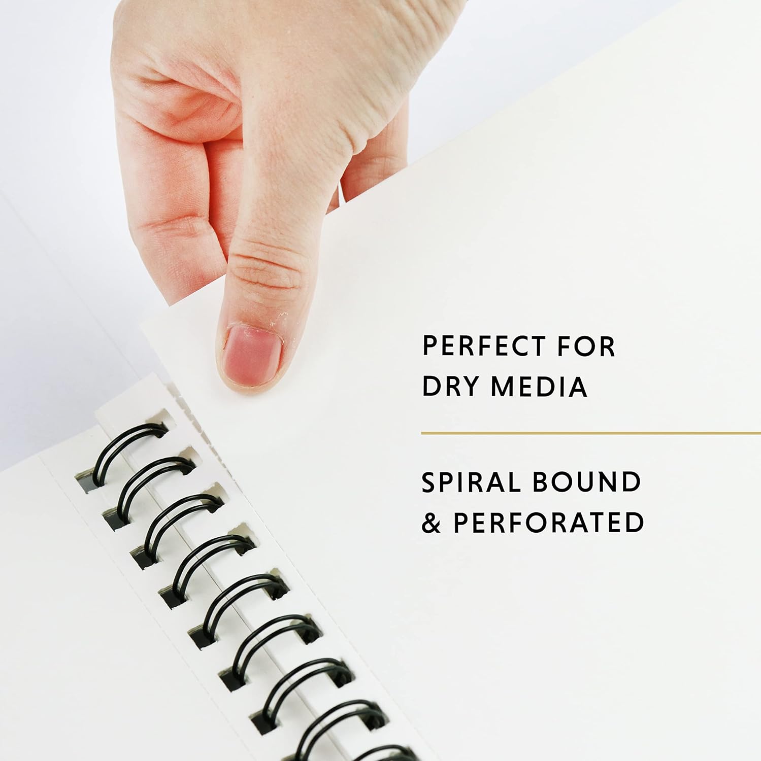 3PK Drawing Pads - 9"x12" White, Perforated, 70lb / 114gsm Sketch Pad - Includes 50 Sheets/Pad; 100 Sheets Total, Ideal for a Variety of Dry Media - Drawing Paper for Artists, Students & Kids