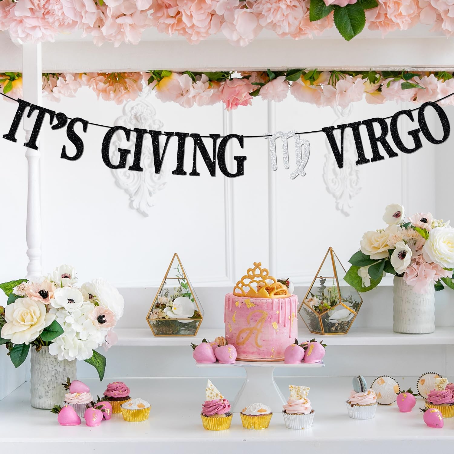 It's Giving Virgo Banner, Big Virgo Energy, Virgo Season, 12 Zodiac Horoscope Constellation Birthday Party Decorations Supplies