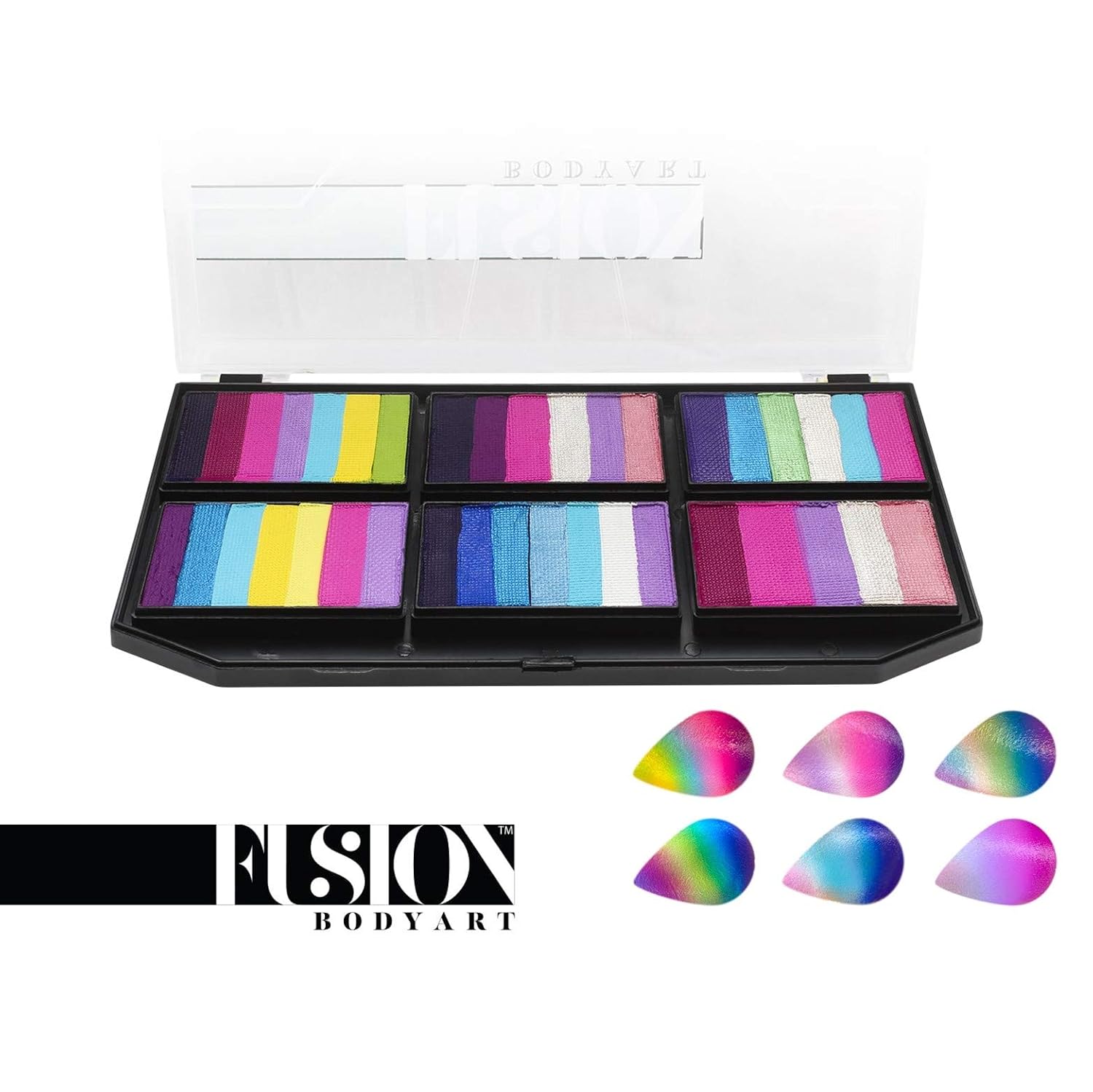 FUSION BODY ART Pro Quality Professional Face Painting Petal Palette - Leanne's Happy Pixie | Hypoallergenic Safe & Non-Toxic - Perfect for Full Face Designs and Cheek Art - Image 2