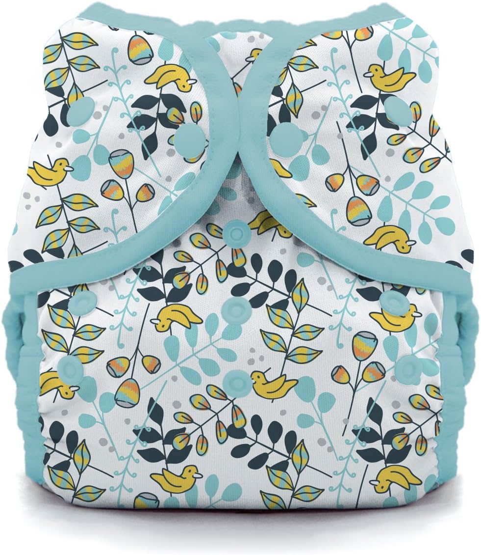 Thirsties Duo Wrap Cloth Diaper Cover, Snap Closure, Birdie Size Two (18-40 lbs)