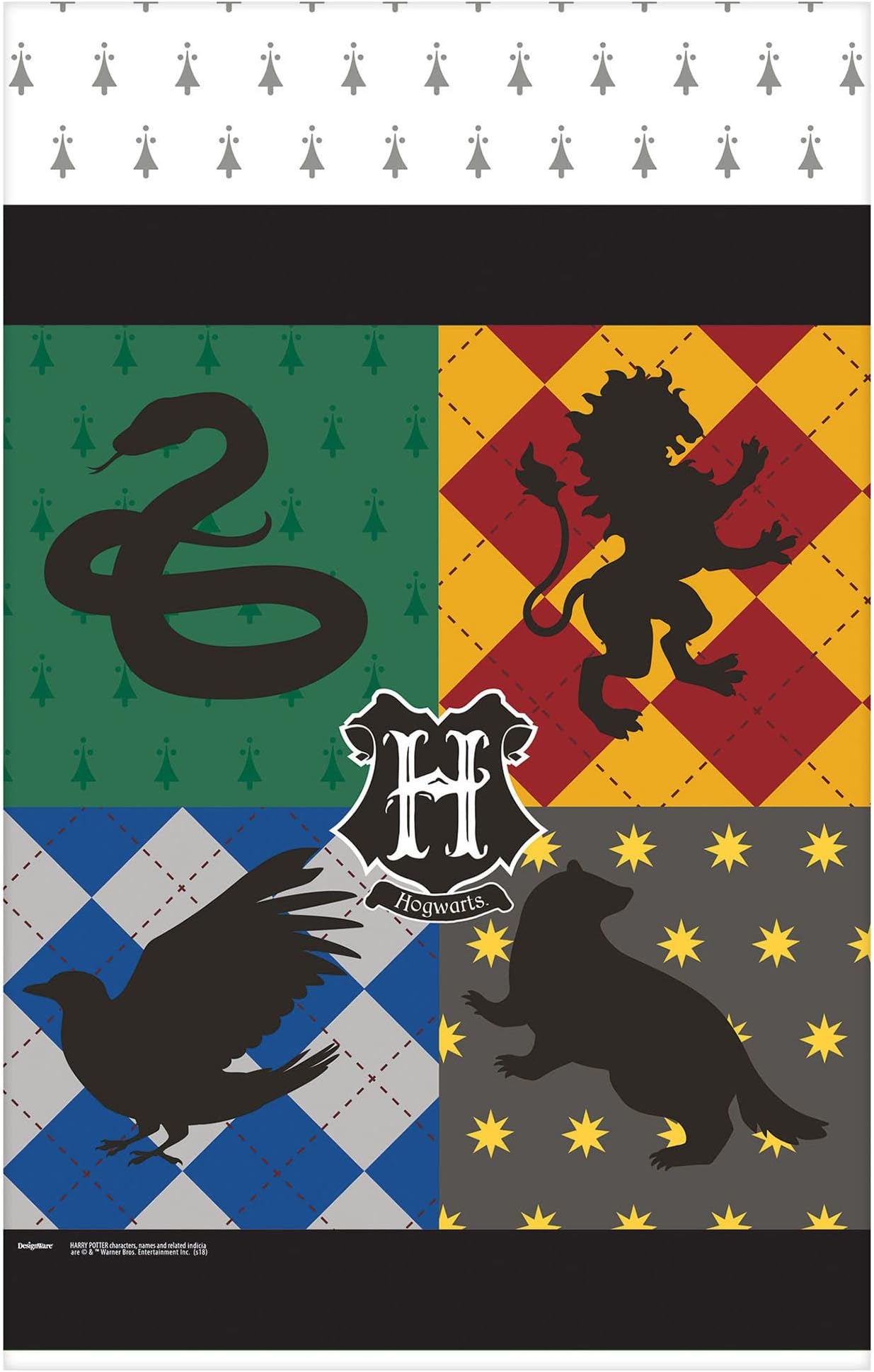 Harry Potter Plastic Table Cover - 54" x 96" , Multicolor , 1 Pc.