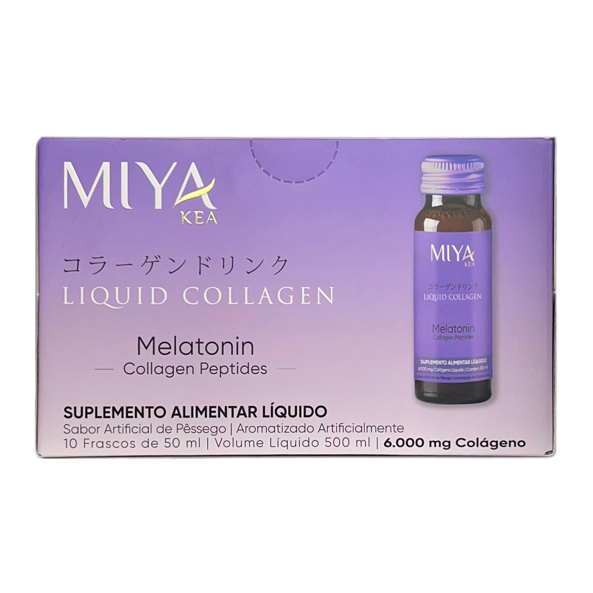 Liquid Collagen with Melatonin 6 000 mg Collagen Peptides per Serving with Vitamins and Minerals Peach Flavor 10
