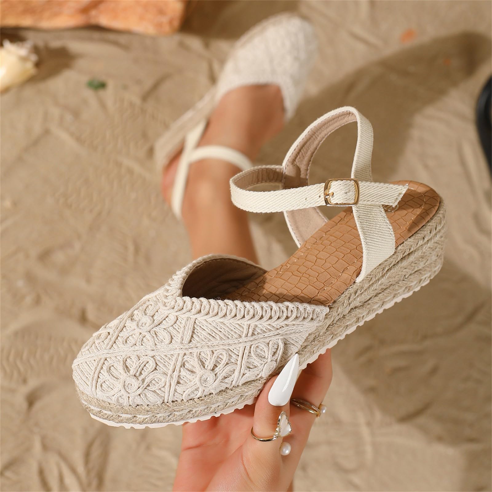 Generico Sandales OrthopéDiques Femme Confortables LéGèRes AntidéRapantes Semelle Souple Respirantes Chaussures Femme éTé Mode Mules Support Pieds Larges Ville Vacances
