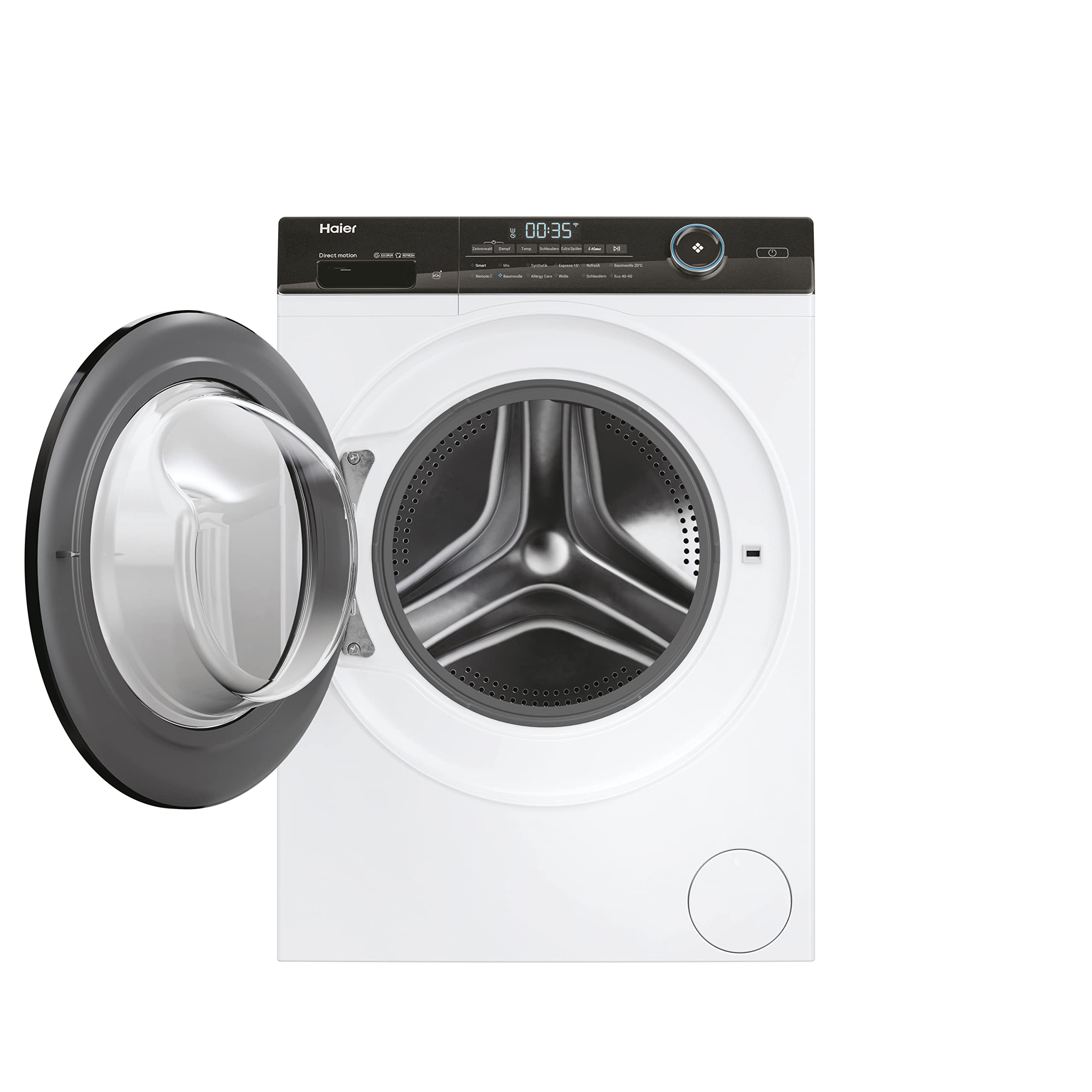 Haier Frontlader Waschmaschine 9kg I-PRO Serie 5 HW90-B14TEAM5 | A - beste Effizienz, Direct Motion Motor - absolut leise, Smart Home - Wi-Fi & hOn App, XL-Trommel, Refresh-Dampfprogramm