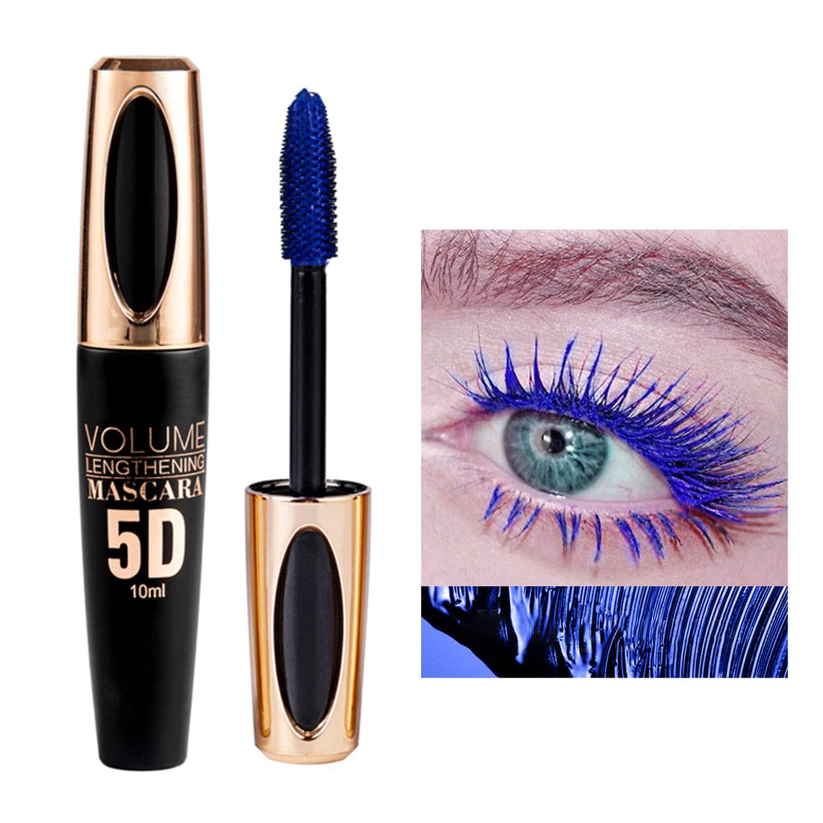Amazon.com : Blue Waterproof Mascara for Eyelashes - 5D Silk Fiber
