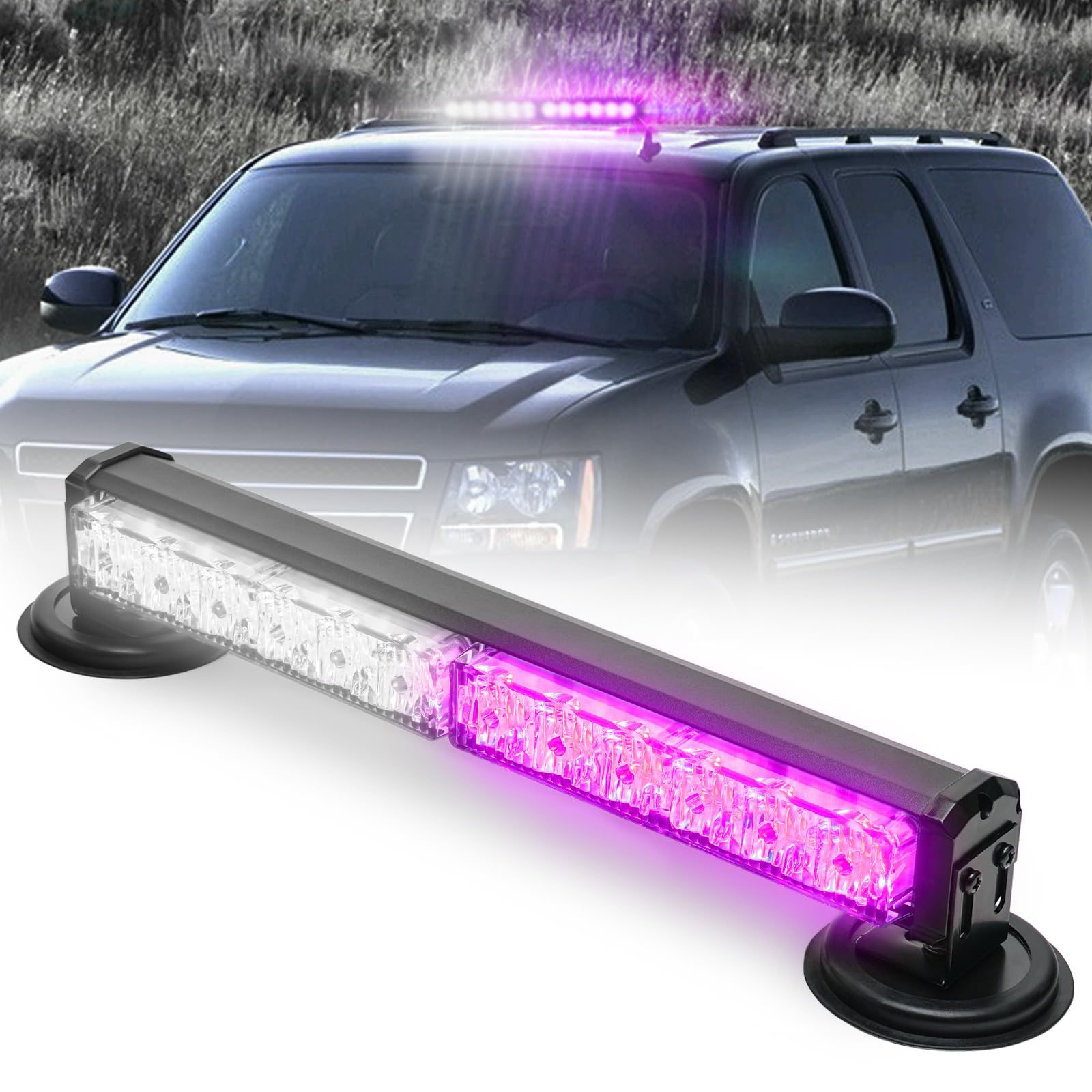 Wireless Emergency Lights BooYu 14 In Battery Powered Police Emergency Strobe  Lights Bar Wireless Rooftop Hazard Flashing Led Beacon Warning Light W  Magnetic Base For Law Enforcement Vehicles Firefighter Trucks Amber Blue, image size:1600x1600