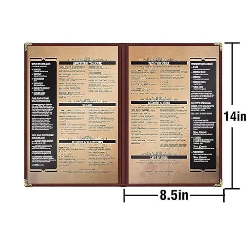 Miniatura 140 de Goodsmart - Fundas para menú de restaurante, paquete de 25 unidades, color negro, 2 vistas, soportes para menú de carga superior, cubiertas