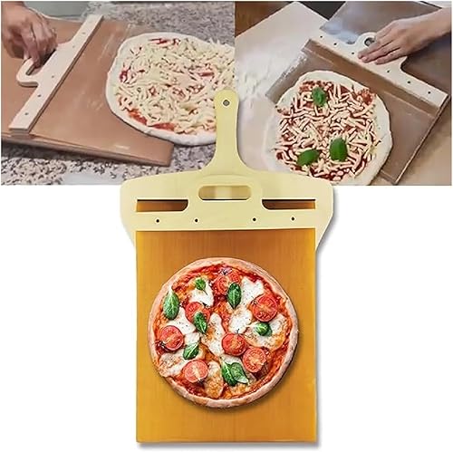 Miniatura 2 de Pala Pizza Peel - Pala Pizza Scorrevole, la cáscara de pizza que transfiere la pizza perfecta, paleta de pizza con asa, paleta de espátula para
