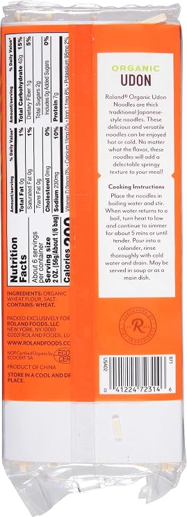 Roland Foods Organic Udon Noodles, 12.8 oz