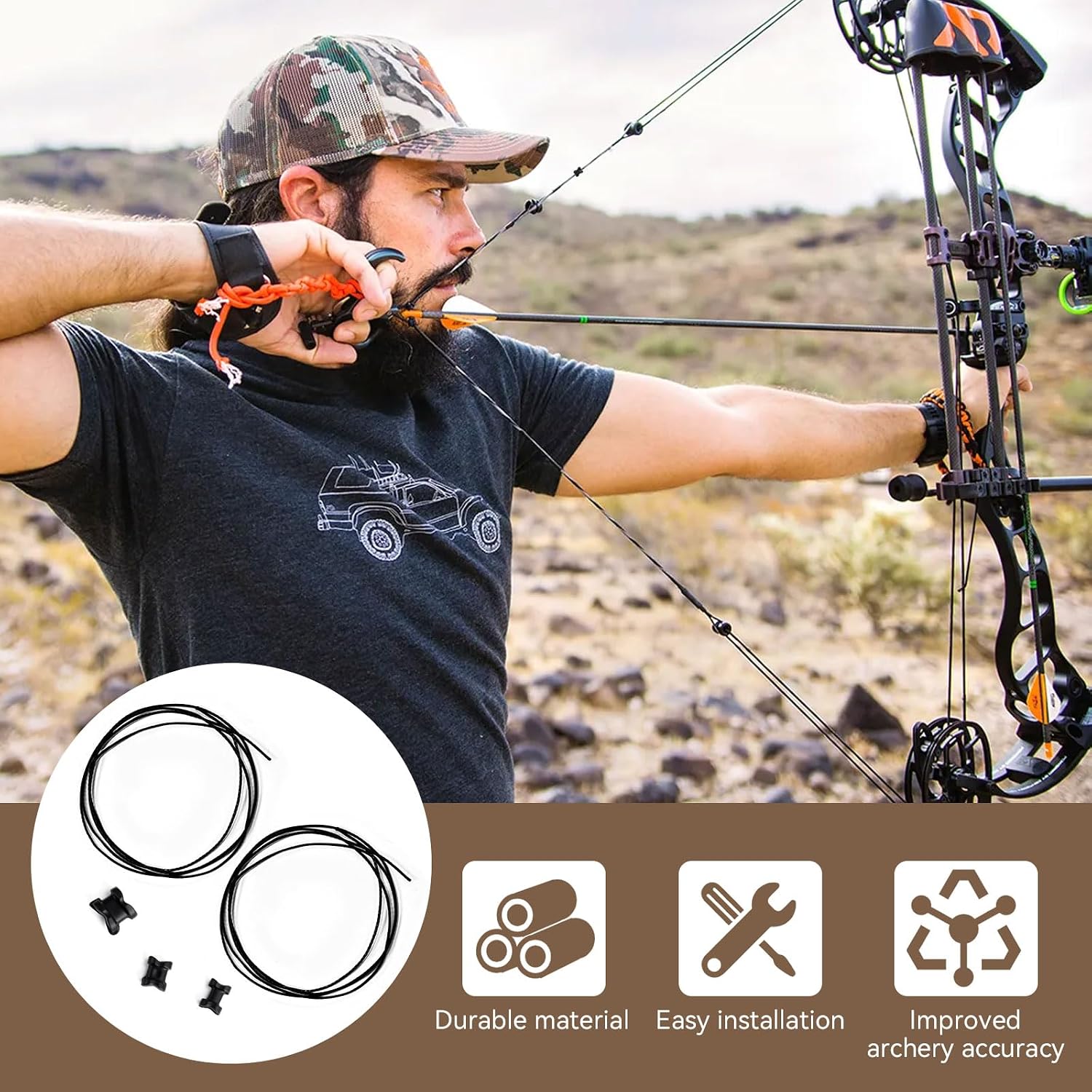 Archery Peep Tuner Replacement for Bowmar Archery, Peep Tuners Archerys | Quick Fix for Peep Rotation, Peep Tuner for Hunting Shooting Targeting Accessories Easy Install, 3 Sizes