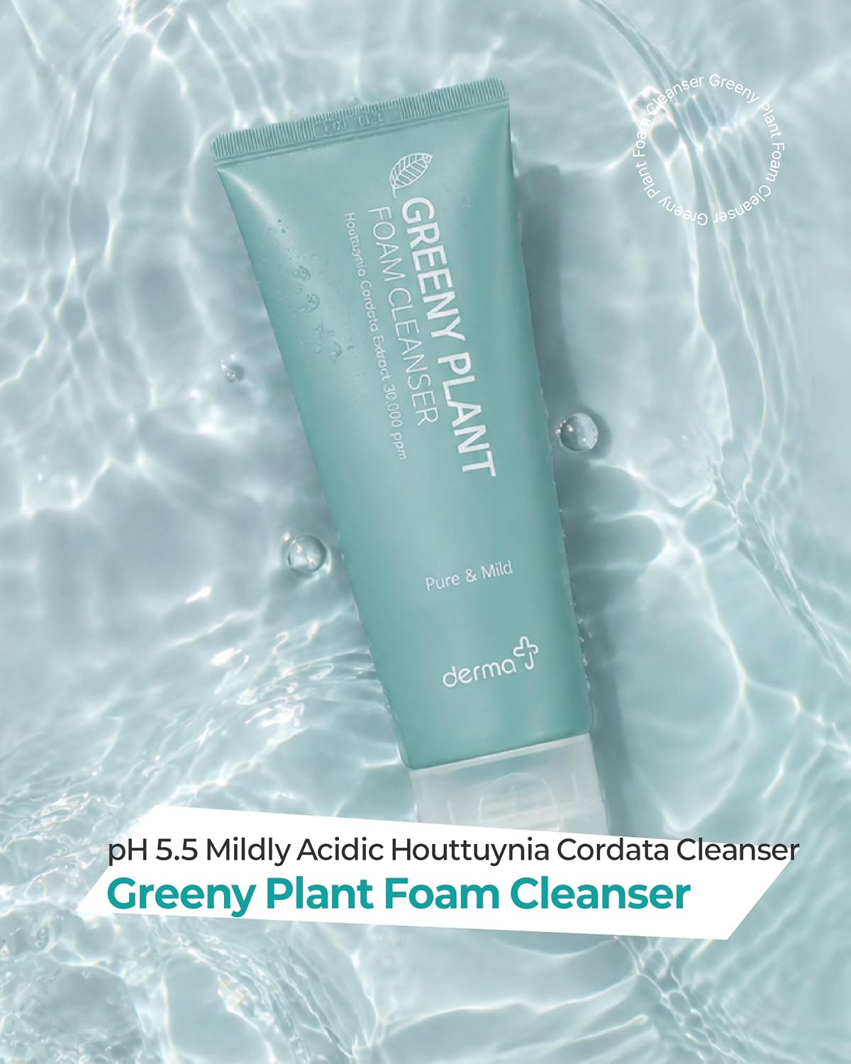 Premium Foam Cleanser(140m) / K-beauty product./ Contain 7 green plants/Pore care, cleanser for trouble and sensitive skin/Sebum control/Low pH/Keep your skin Moisturized after washing face image 2