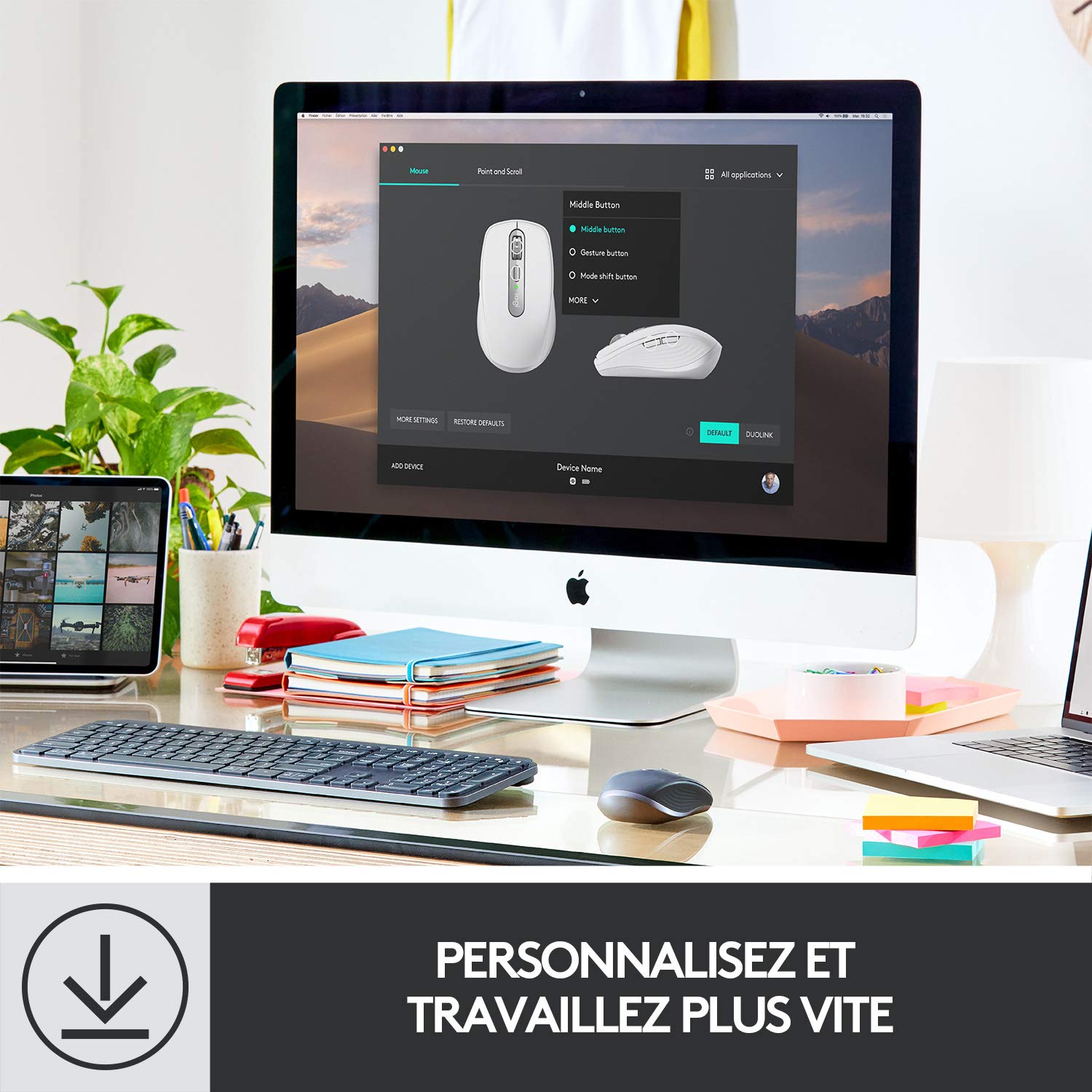 Logitech MX Anywhere 3, Souris Compacte et Puissante- sans Fil, Défilement Magnétique, Ergonomique, Boutons Personnalisables, USB-C, Bluetooth, Apple Mac, iPad, PC Windows, Linux, Chrome - Graphite