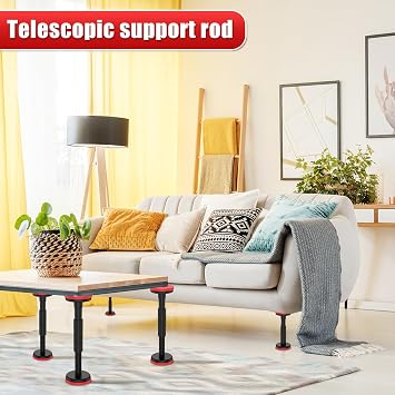 2Pcs Telescopic Support Rod 18-45cm Quick Adjustable Support Pole Extension Rod Nylon Cabinet Lifting Bracket, Supports Up to 200kg, Construction Tools for Cabinet Ceiling Door Frame Strut