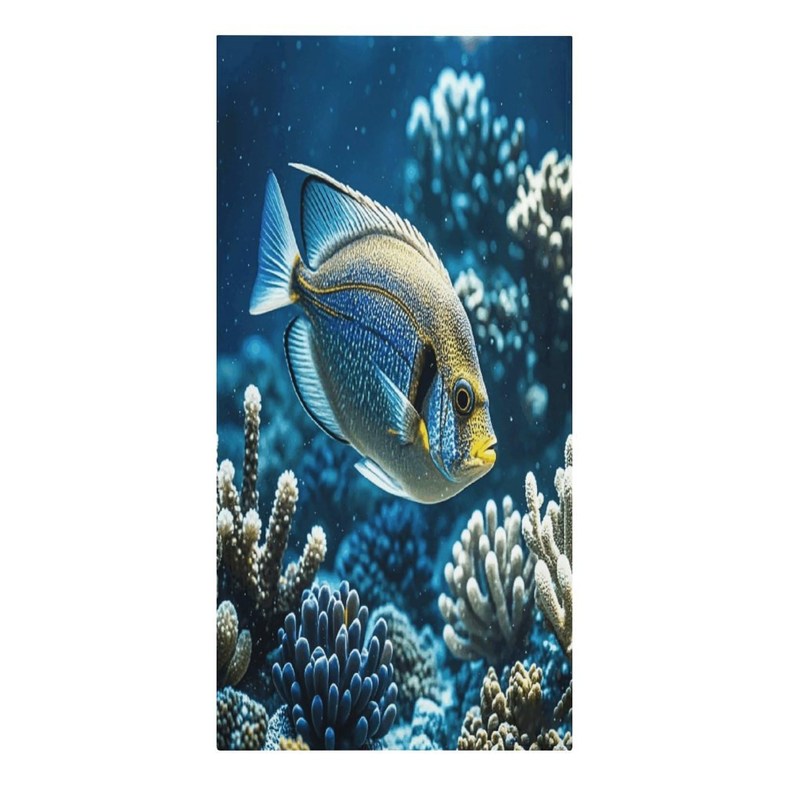 VstaDank Ocean Fish Beach Towel Vacation Essentials Sand Free Soft Quick Dry Swim Towels 61"x30" Modern Extra Large Towels Lightweight Microfiber Beach Towel for Swimming Pool