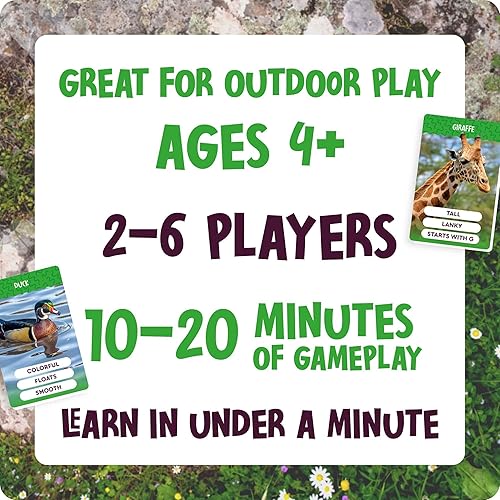 Miniatura 7 de National Geographic - Búsqueda del tesoro para niños rasgos de animales, juego de cartas familiar para interiores y exteriores para niños y niñas,