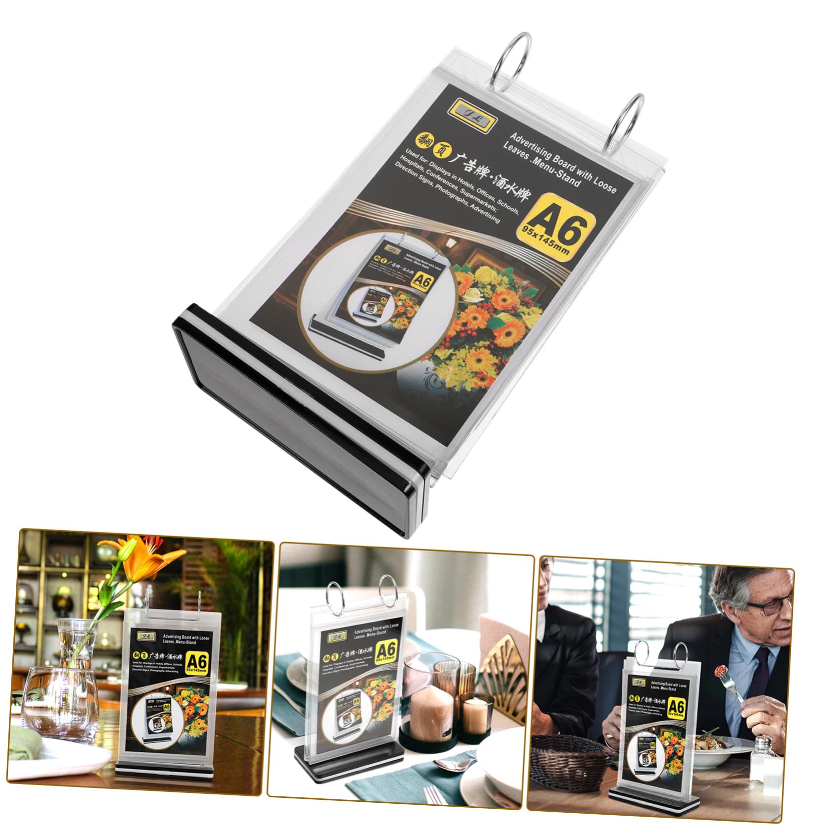 10piezas Soporte De Menú Vertical De Pvc Base Para Exhibición De Carteles y Oficina Soporte y Duradero Para Señalización y Carteles De Eventos