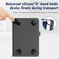 Vista 2 de UrbanX Funda universal para tablet de 7 a 8 pulgadas, funda protectora para tablet Huawei MediaPad M3 Lite 8 pantalla táctil, con banda de fijación