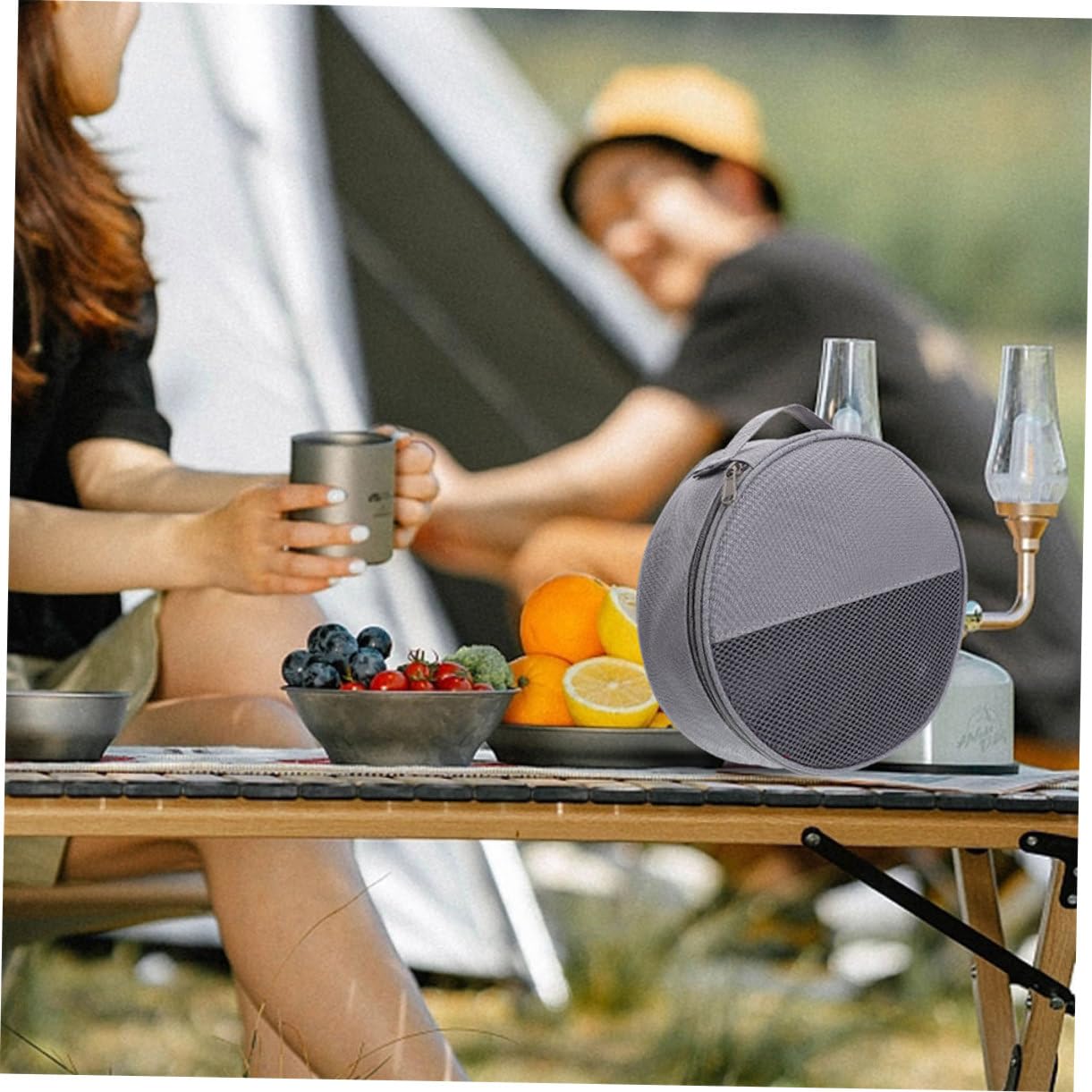 INOOMP 2piezas Bolsa Portátil para Utensilios De Cocina Unidades Exterior para Camping Organizador De Platos