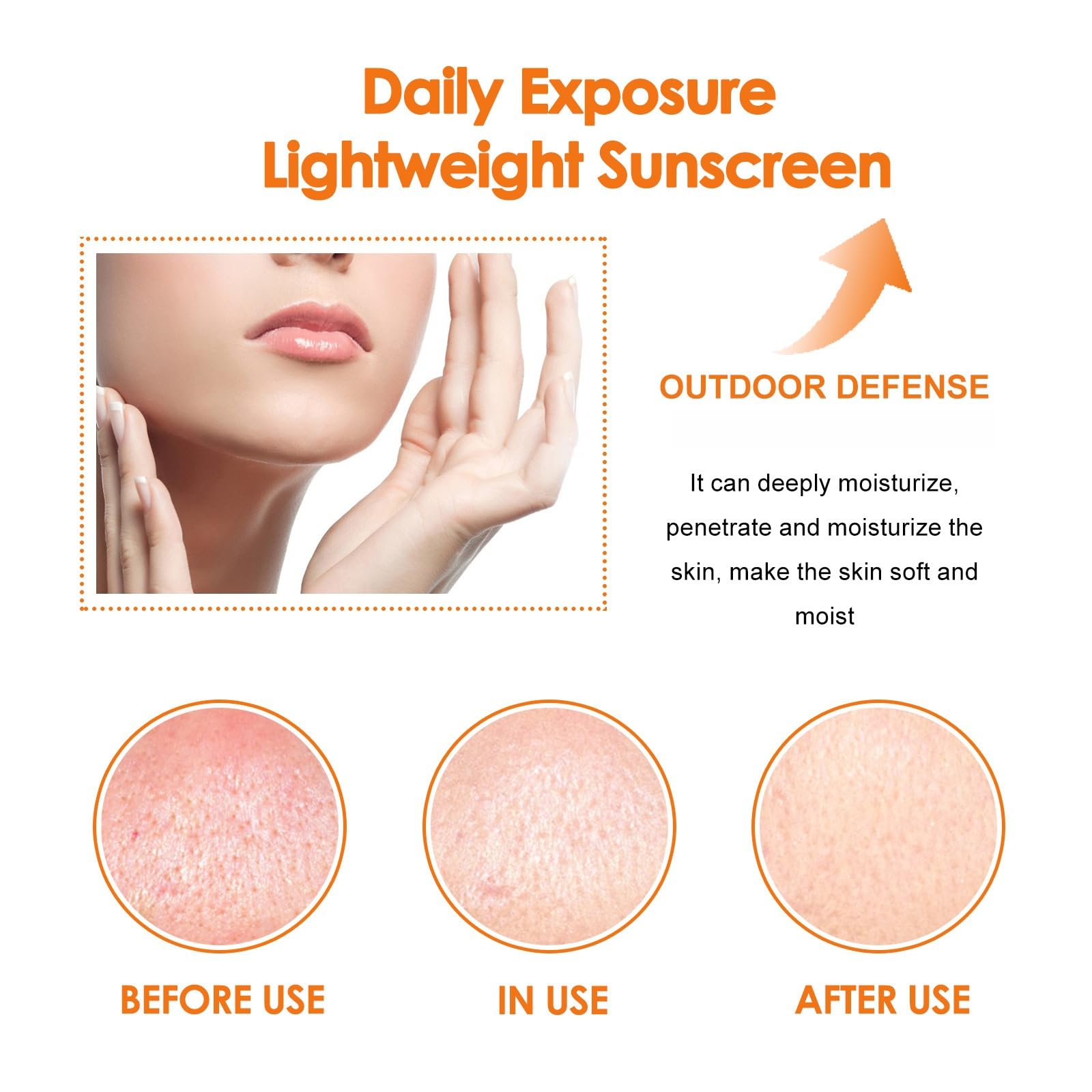 Tinted Sunscreen SPF 50,Face Sun Cream SPF 50 for Daily Makeup,Sun Screen SPF50 for Face,Broad Spectrum Sun Protection with Sheer Coverage,Tinted SP/F Fa/ce Moisturiser,Non-Greasy for Daily Wear - Image 4
