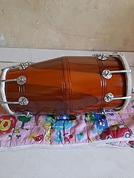 Brown Wooden Handmade Indian Dholak Bold DZ Folk Musical Instrument Pure Hande Made 1000x1000