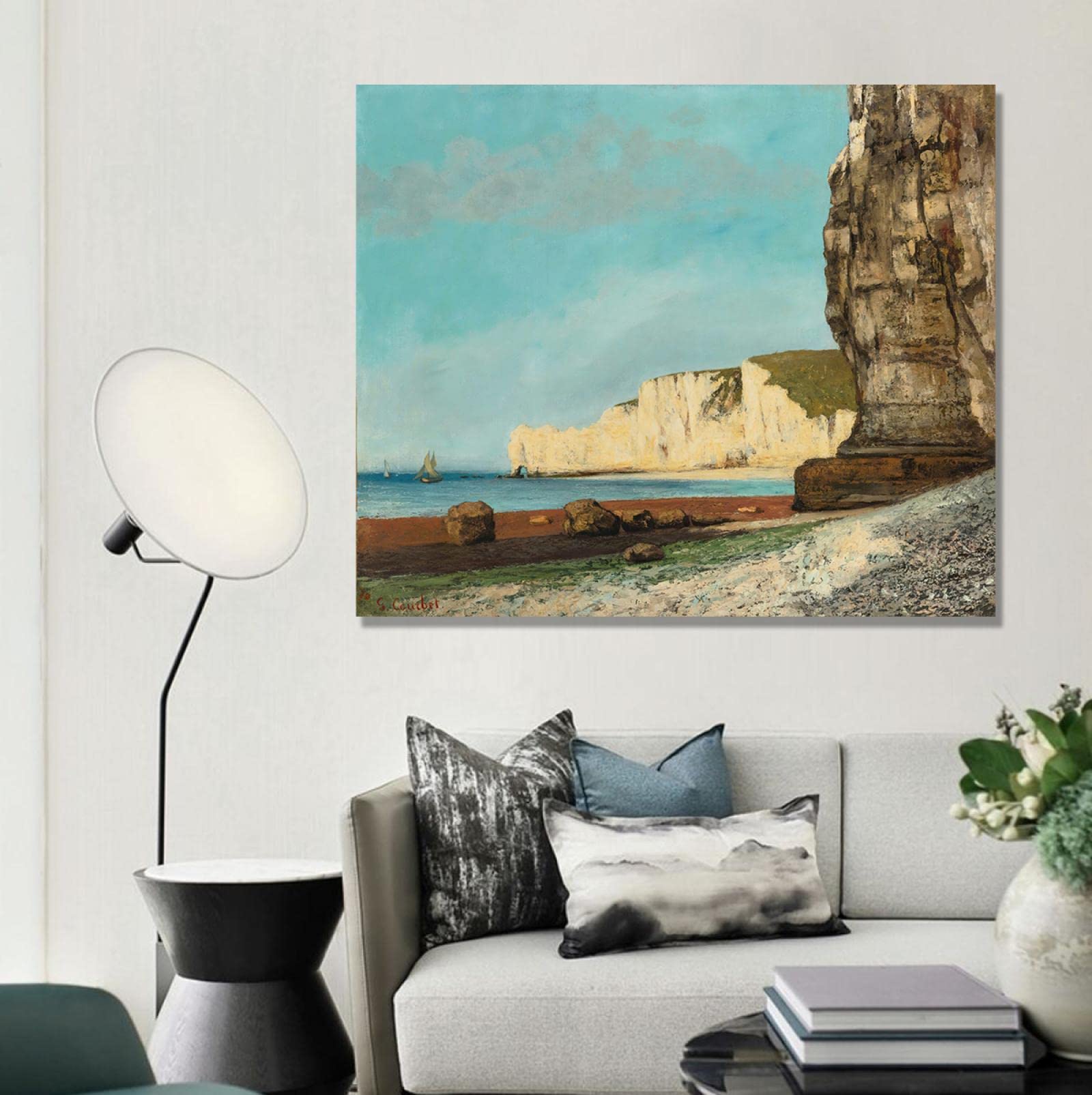 Amazon.co.jp: エトルタ、ギュスターヴ・クールベによる断崖（1870