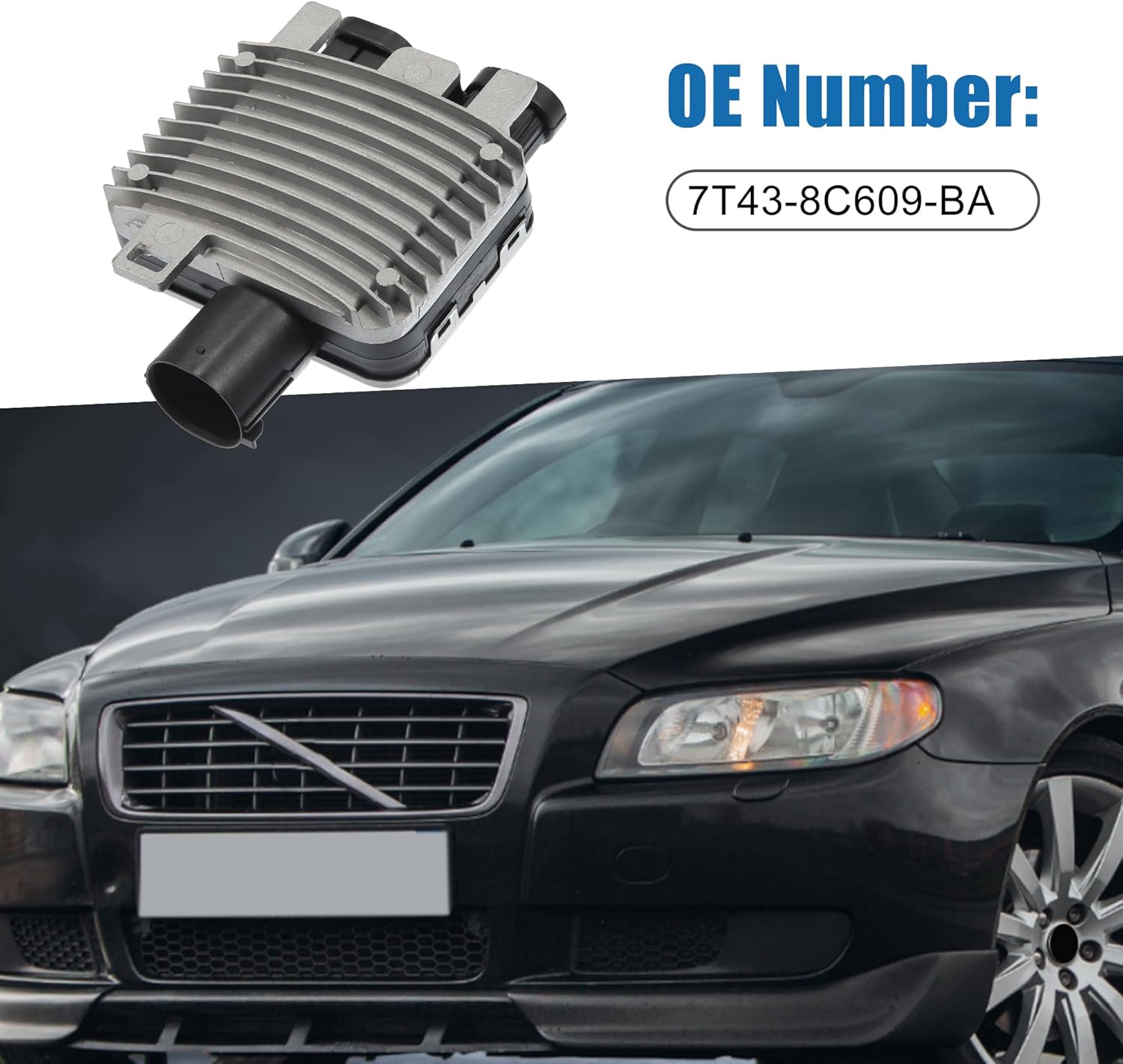 Radiator Cooling Fan Control Module Engine Cooling Fan Control Module Unit 7T43-8C609-BA for Volvo S80 2007-2015