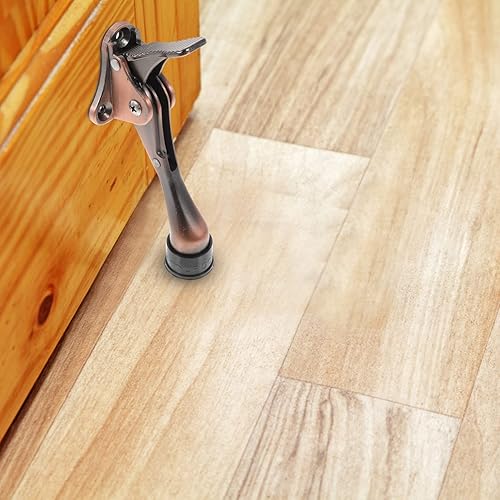 Miniatura 6 de Operitacx Tope de puerta ajustable con bisagra para puerta, topes de puerta resistentes, topes de puerta para la parte inferior de la puerta, topes