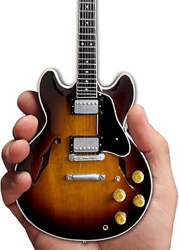 ES-335 Vintage Sunburst Guitar Replica - 14 Scale Model Mini Guitar